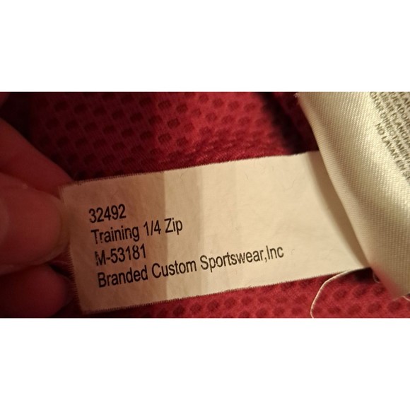 Nike Training Dri Fit Red Quarter Zip with Zip Up Pocket Size Extra Large - Picture 10 of 10